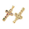 Brass Micro Pave Cubic Zirconia Pendants CU-CBADC6C-12G-03-2