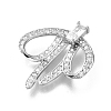 925 Sterling Silver Pave Clear Cubic Zirconia Pendants STER-P067-04P-2