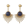 Natural Gemstone Stud Dangle Earrings EJEW-JE07269-01-3