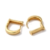 Rack Plating Brass D-Shapes Hoop Earrings EJEW-L224-75G-2