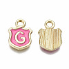 Alloy Enamel Charms ENAM-T012-03G-RS-3