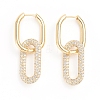 Brass Micro Pave Cubic Zirconia Huggie Hoop Earrings EJEW-G274-09G-02-1