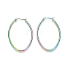 304 Stainless Steel Geometric Hoop Earrings STAS-D171-05B-M-1