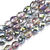 Electroplate Translucent Glass Beads Strands EGLA-N002-26-D03-1