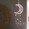 Natural Quartz Crystal Moon Hanging Ornaments PW-WG23103-01-3