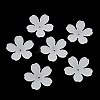 5-Petal Frosted Acrylic Bead Caps SACR-F016-01A-1