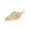 Golden Brass Micro Pave Cubic Zirconia Pendants KK-A209-04C-G-2