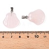 Natural Rose Quartz Pendants G-T138-208C-3