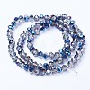 Electroplate Transparent Glass Beads Strands X-EGLA-A034-T4mm-Z01-2