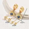 Stylish Evil Eye 304 Stainless Steel Earrings Set for Women VQ1262-2-1