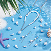 64Pcs 4 Styles ABS Plastic Imitation Pearl Pendants FIND-PH0027-71P-4