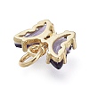 Brass Micro Pave Clear Cubic Zirconia Pendant LS-ZIRC-P079-B01-05-2