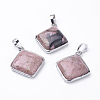 Natural Rhodonite Pendants G-E420-09P-2