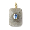 Natural Labradorite Faceted Pendants G-B186-01G-01-1