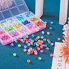  300Pcs 15 Colors Transparent Acrylic Beads MACR-TA0001-29-4