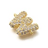 Brass Micro Pave Cubic Zirconia Links KK-I717-04W-2