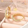 Rack Plating Brass Micro Pave Cubic Zirconia Hoop Earrings EJEW-H143-25G-2