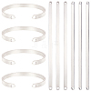 6Pcs Stainless Steel Blank Cuff Bangles MAK-BBC0001-32P-1
