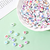 White Opaque Acrylic Beads MACR-YW0001-20A-6