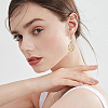 2 Pairs 925 Sterling Silver Hoop Earring Findings STER-BBC0007-75-6