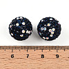 Polymer Clay Pave Rhinestone Beads RB-T018-01G-3