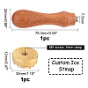 1Pc Golden Tone Brass Stamp Head DIY-OC0012-39B-2