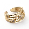 Adjustable Brass Cuff Finger Rings RJEW-G096-10G-2