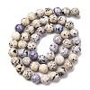 Natural Dyed Marble Beads Strands G-P593-8mm-02-3