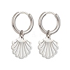 304 Stainless Steel Dangle Hoop Earrings for Women EJEW-JE05037-3