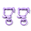 Spray Painted Eco-Friendly Alloy Swivel Snap Hooks Clasps PALLOY-T080-09-NR-3