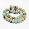 Rondelle Natural Flower Amazonite Beads Strands G-K094-8x5mm-A-2