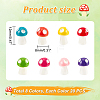 AHADEMAKER 160Pcs 8 Colors Mini Resin Mushroom Figurines DJEW-GA0001-34-2