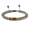 Natural Tiger Eye Beads Braided Beads for Men HR7340-2-1