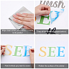 Translucent PVC Self Adhesive Wall Stickers STIC-WH0014-001-6