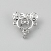 Sterling Silver Bead Cage Pendants STER-WH0008-87-1