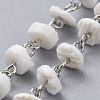 Handmade White Shell Beaded Chains AJEW-JB00500-1