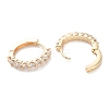 Brass Micro Pave Clear Cubic Zirconia Hoop Earrings EJEW-C121-03G-2