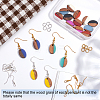 DIY Walnut Wooden Dangle Earring Making Kits DIY-OC0006-82-4