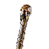 Skull Natural Tiger Eye Magic Wand with Resin Stick PW-WG2DDC6-03-1