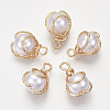 ABS Plastic Imitation Pearl Pendants KK-N235-020A-2