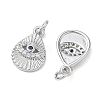 SHEGRACE Brass Cubic Zirconia Pendants XGRQ3K757-533P-2