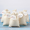 Burlap Packing Pouches Drawstring Bags ABAG-TA0001-14-10