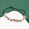 Natural Shoushan Stone Beads Braided Bead Bracelets for Men Women BJEW-D360-01D-3