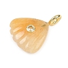 Natural Yellow Aventurine Carved Pendants G-G330-02G-04-2