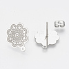 304 Stainless Steel Stud Earring Findings STAS-S079-39B-2