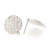 Brass Stud Earring Findings KK-S345-262-2