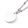 Natural Shell Initial Necklaces NJEW-JN03420-4
