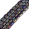 Electroplate Opaque Glass Beads Strands EGLA-Q132-03A-C05-1