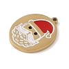 Christmas Theme Ion Plating(IP) 304 Stainless Steel Enamel Pendants STAS-Z083-07G-02-2