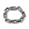 304 Stainless Steel Link Chain Bracelets for Men Women BJEW-D385-05AS-4